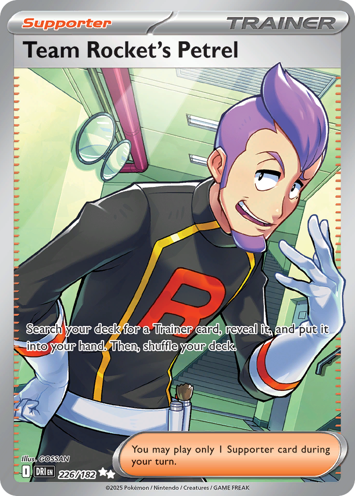 Team Rocket's Petrel 226/182 Ultra Rare Destined Rivals Pokemon Near Mint