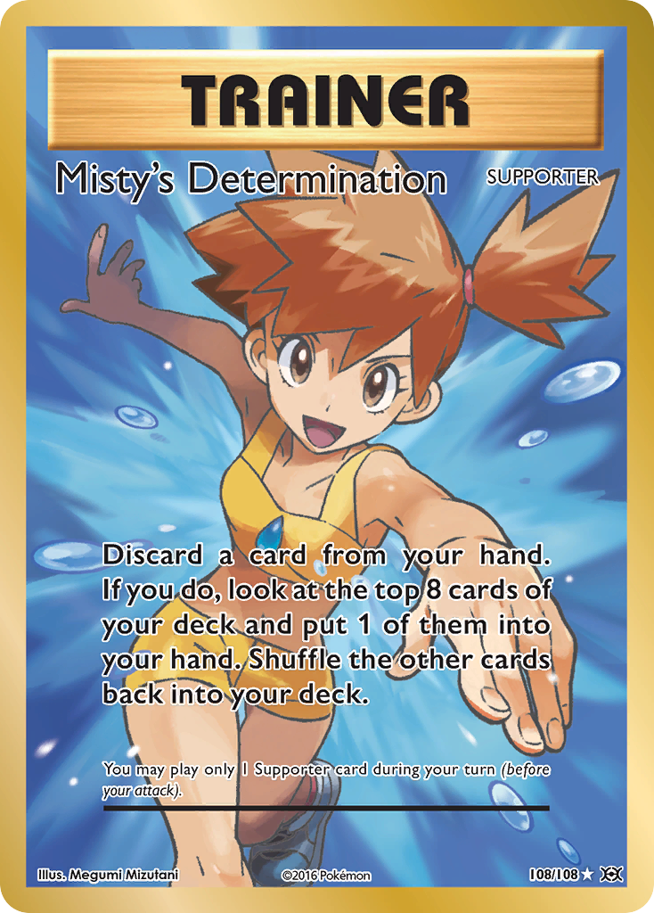 Misty's Determination 108/108 Ultra Rare Evolutions Pokemon Near Mint