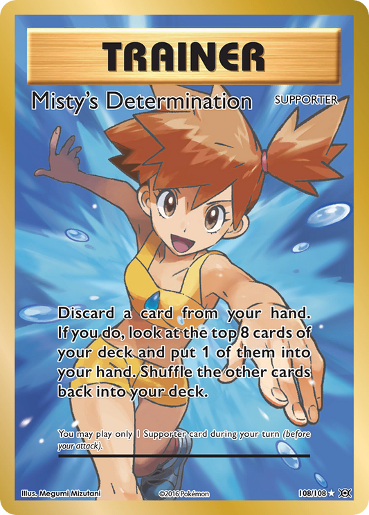 Misty's Determination 108/108 Ultra Rare Evolutions Pokemon Near Mint