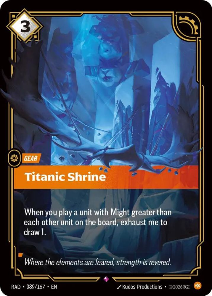 Titanic Shrine 089/167 Rare Radiance Riftbound Foil Near Mint