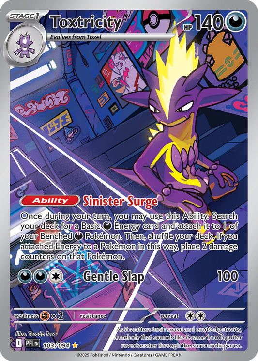 Toxtricity 103/094 Illustration Rare Phantasmal Flames Pokemon Holo Near Mint
