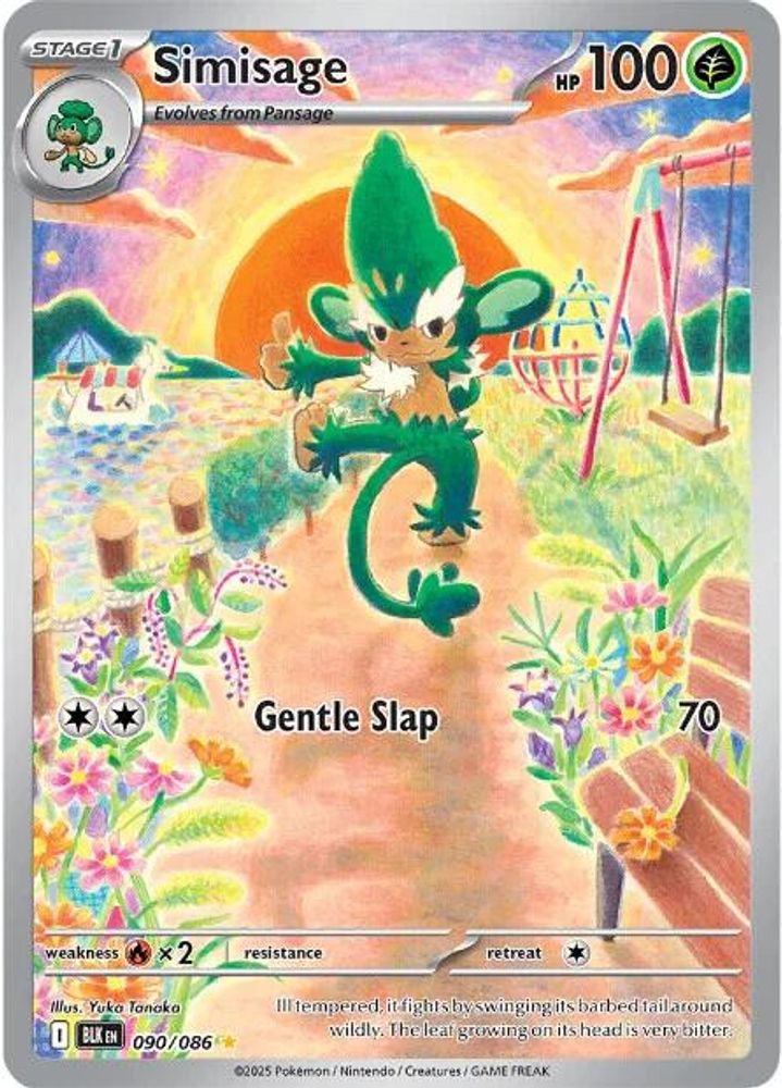 Simisage 090/086 Holo Illustration Rare Black Bolt Pokemon Near Mint