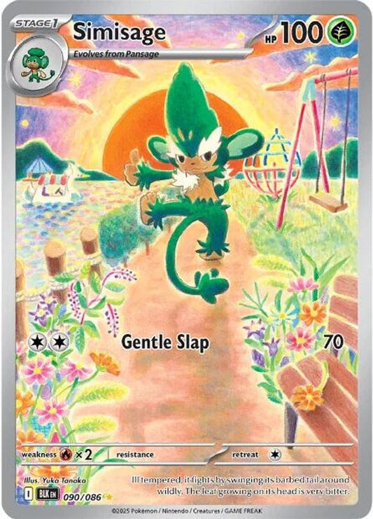 Simisage 090/086 Holo Illustration Rare Black Bolt Pokemon Near Mint