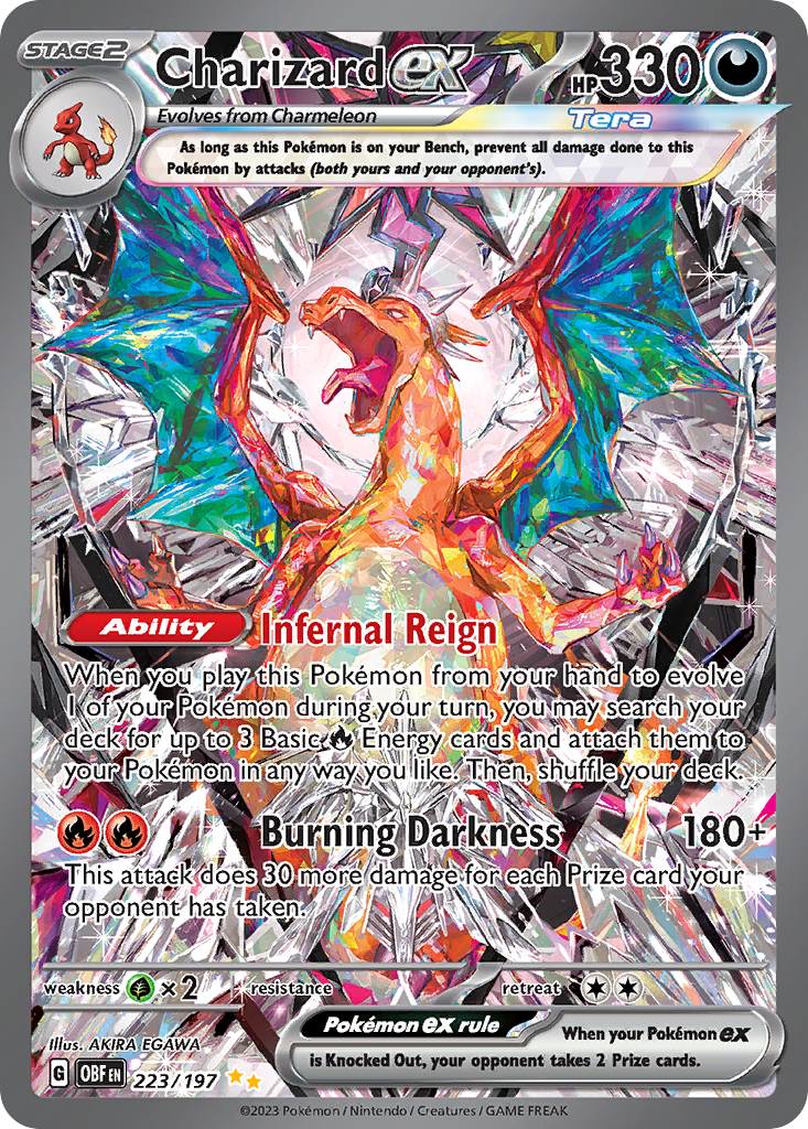 Charizard ex 223/197 Special Illustration Rare Obsidian Flames Pokemon Near Mint