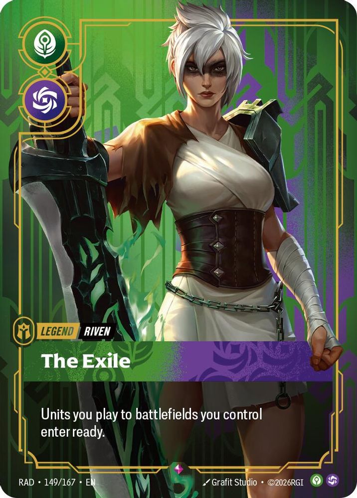 Riven, The Exile 149/167 Rare Radiance Riftbound Foil Near Mint