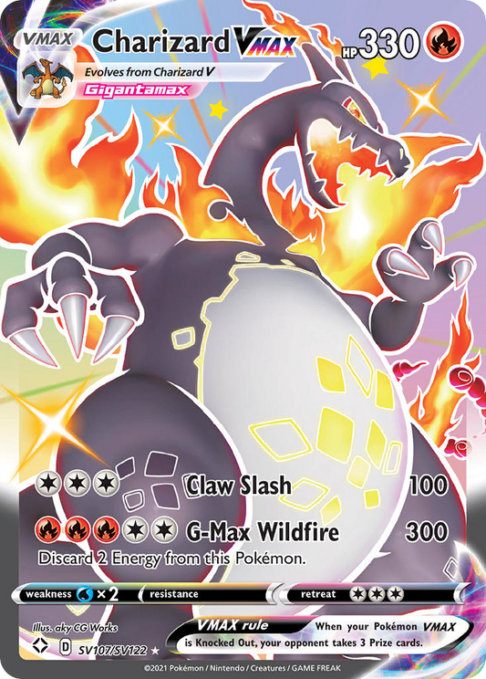 Charizard VMAX SV107/SV122 Holo Shining Fates Shiny Vault Pokemon Holo NM