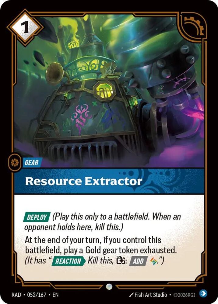Resource Extractor 052/167 Common Radiance Riftbound Near Mint