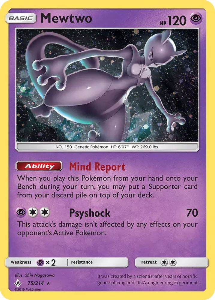 Mewtwo (Cosmos Holo) (Costco Exclusive) 075/214 Cards & Products Pokemon NM