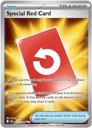 Special Red Card 113/086 Ultra Rare ME04: Chaos Rising Pokemon Near Mint