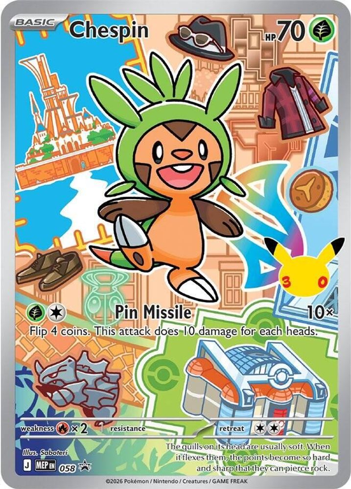 Chespin 058 Promo First Partner Collection 2026 Pokemon Holo Near Mint