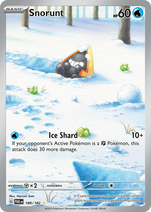 Snorunt 188/182 Illustration Rare Paradox Rift Pokemon Near Mint
