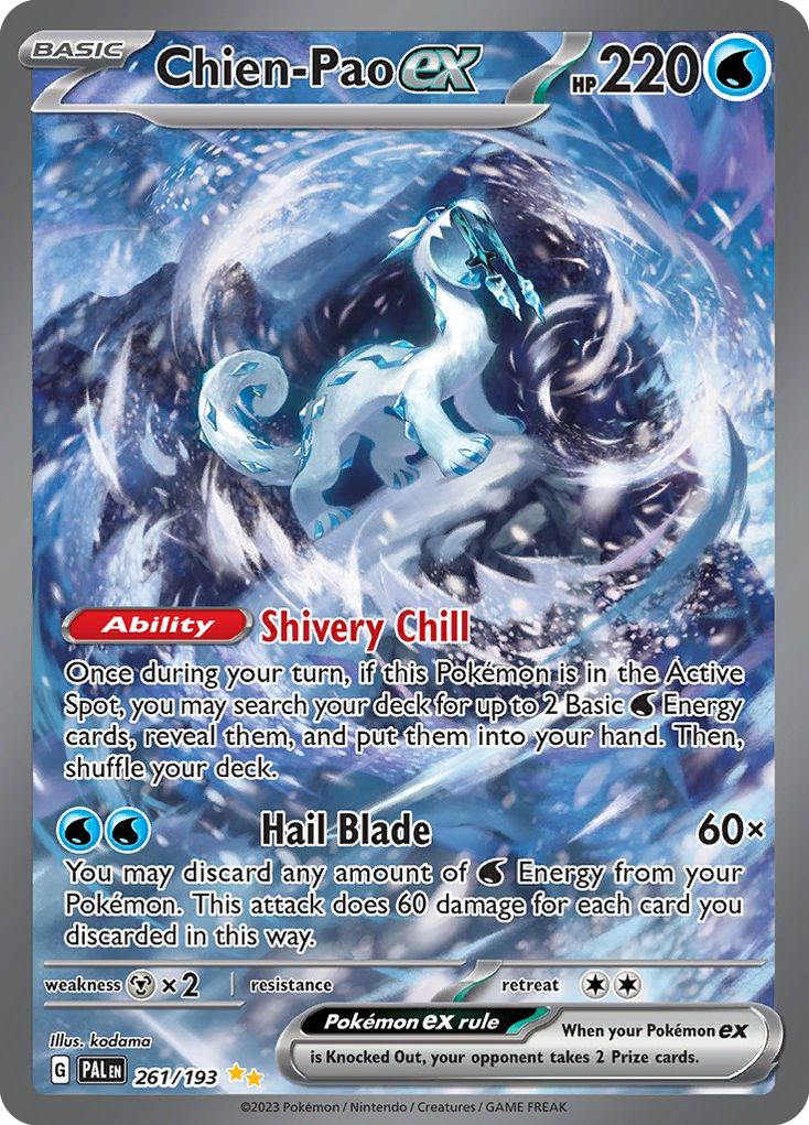 Chien-Pao ex 261/193 Special Illustration Rare Paldea Evolved Pokemon Holo NM