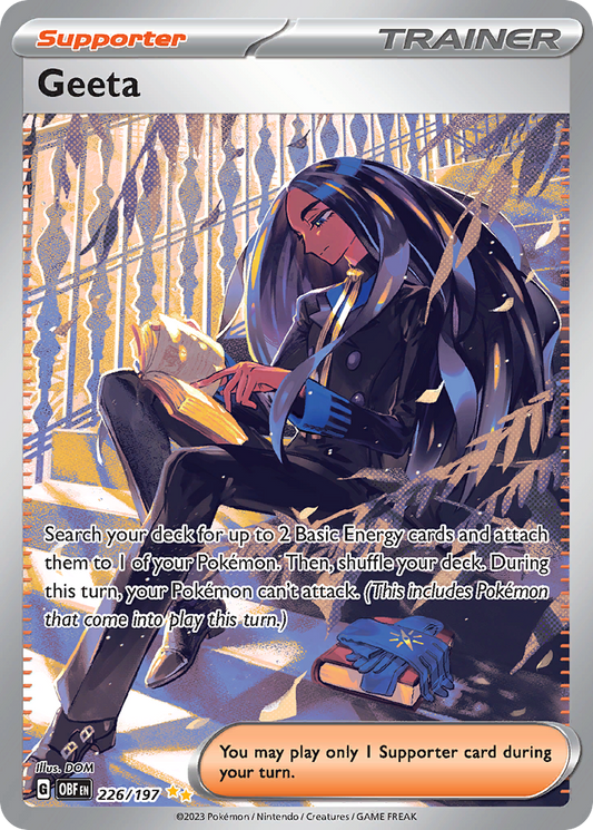 Geeta 226/197 Special Illustration Rare Obsidian Flames Pokemon Near Mint
