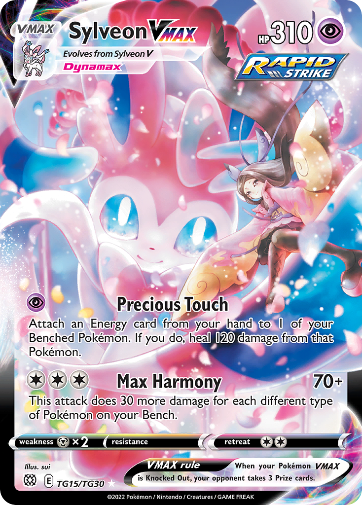 Sylveon VMAX TG15/TG30 Holo VMAX Rare Brilliant Stars Trainer Gallery Pokemon NM