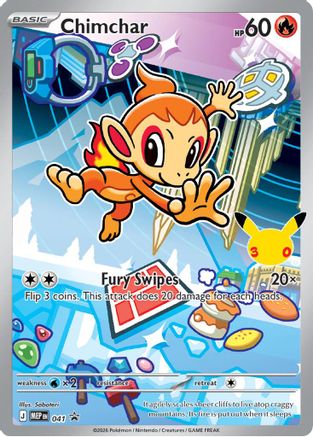 Chimchar 041 Holo Promo ME: Mega Evolution Promo Pokemon Near Mint