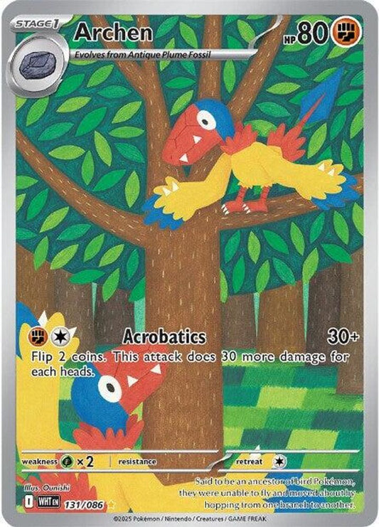 Archen 131/086 Holo Illustration Rare White Flare Pokemon Near Mint