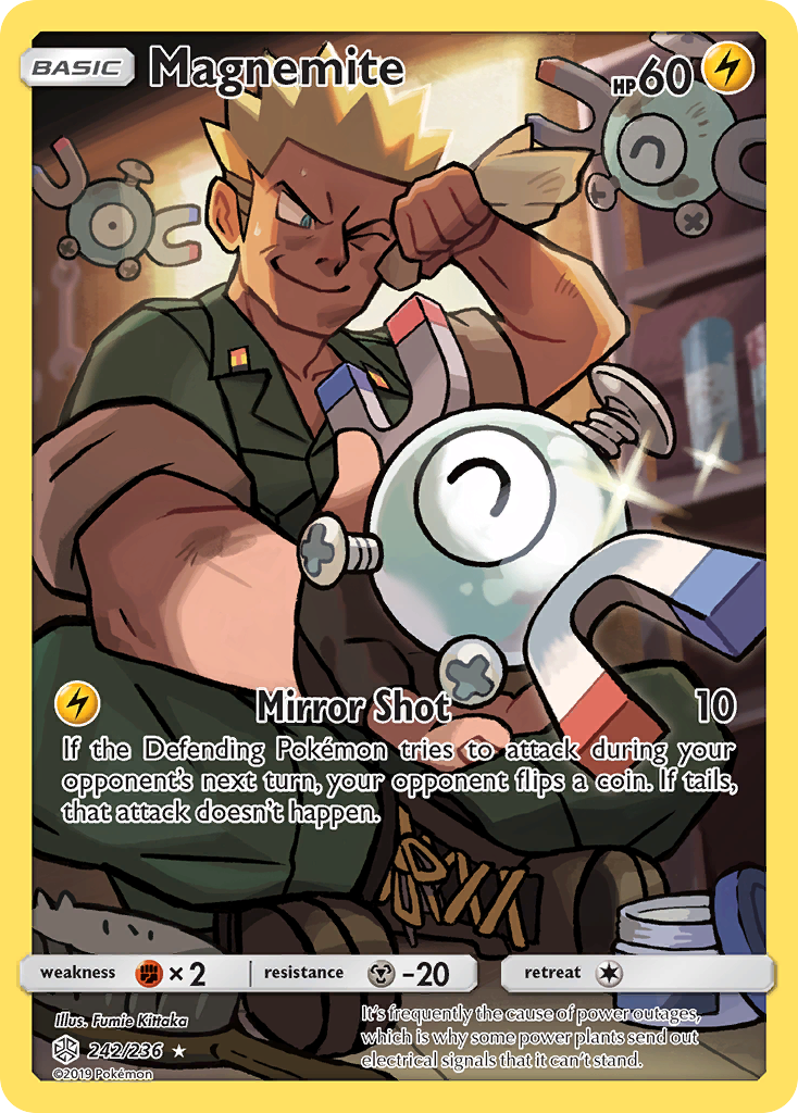 Magnemite 242/236 Secret Rare Cosmic Eclipse Pokemon Near Mint