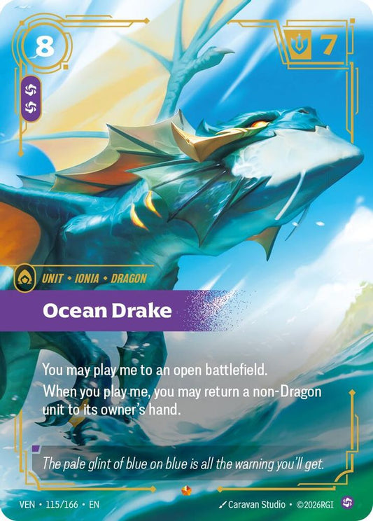 Ocean Drake 115/166 Epic Vendetta Riftbound Foil Near Mint