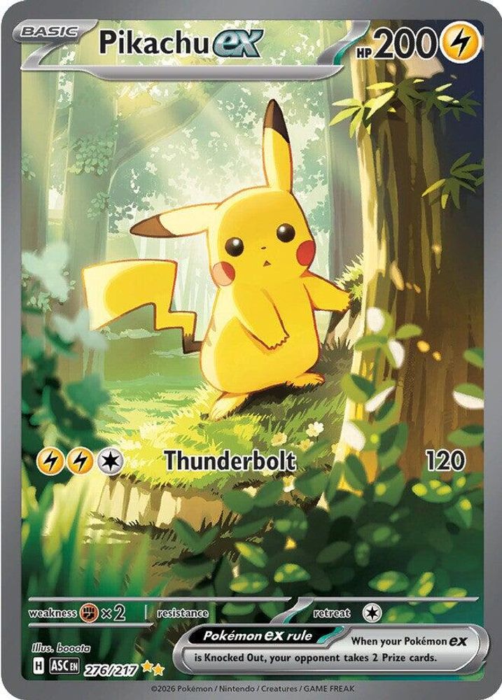 Pikachu ex 276/217 Special Illustration Rare Ascended Heroes Pokemon Holo NM