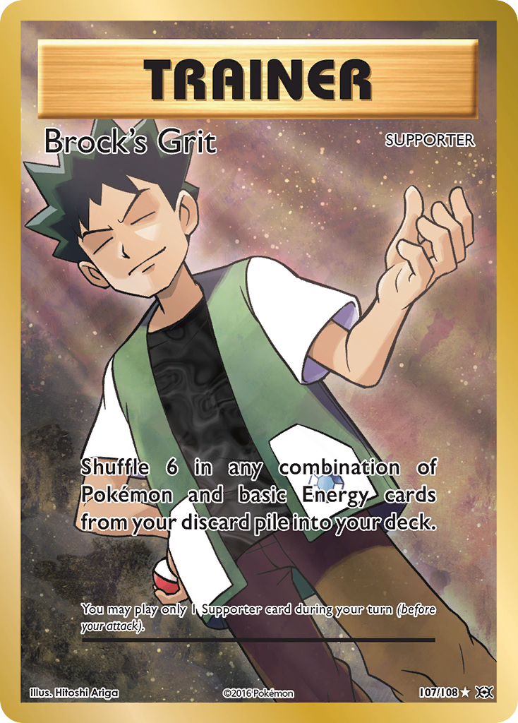 Brock's Grit 107/108 Ultra Rare Evolutions Pokemon Near Mint