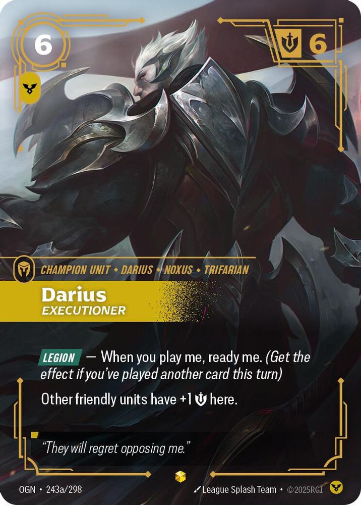 Darius - Executioner (Alternate Art) 243A/298 Showcase Origins Riftbound Foil NM