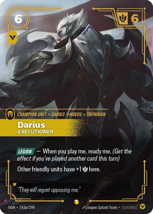 Darius - Executioner (Alternate Art) 243A/298 Showcase Origins Riftbound Foil NM