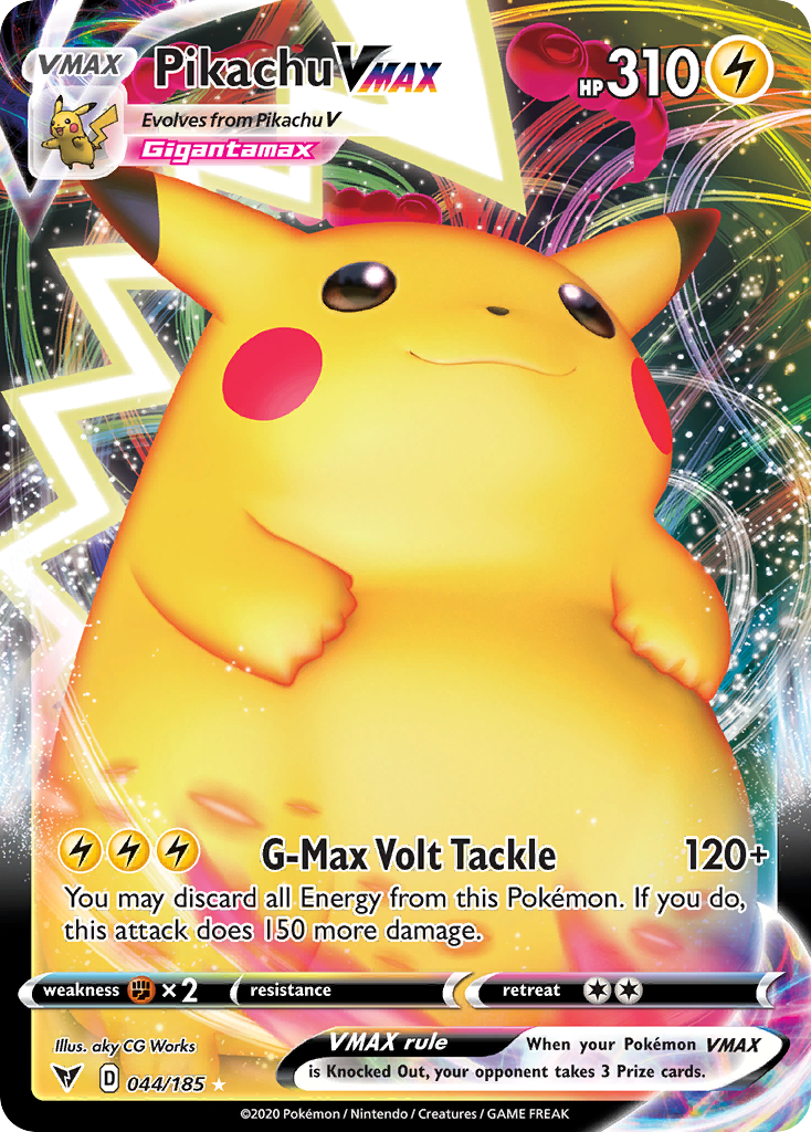 Pikachu VMAX 044/185 Full Art Ultra Rare Vivid Voltage Pokemon Near Mint