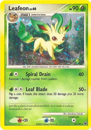Leafeon (DP Majestic Dawn) 24/100 Holo Holo Rare Deck Exclusives Pokemon LP