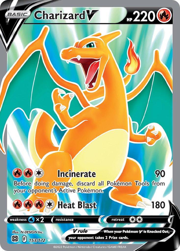 Charizard V 153/172 Ultra Rare Brilliant Stars Pokemon Holo Near Mint