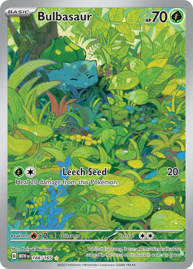 Bulbasaur 166/165 Illustration Rare 151 Pokemon Holo Near Mint