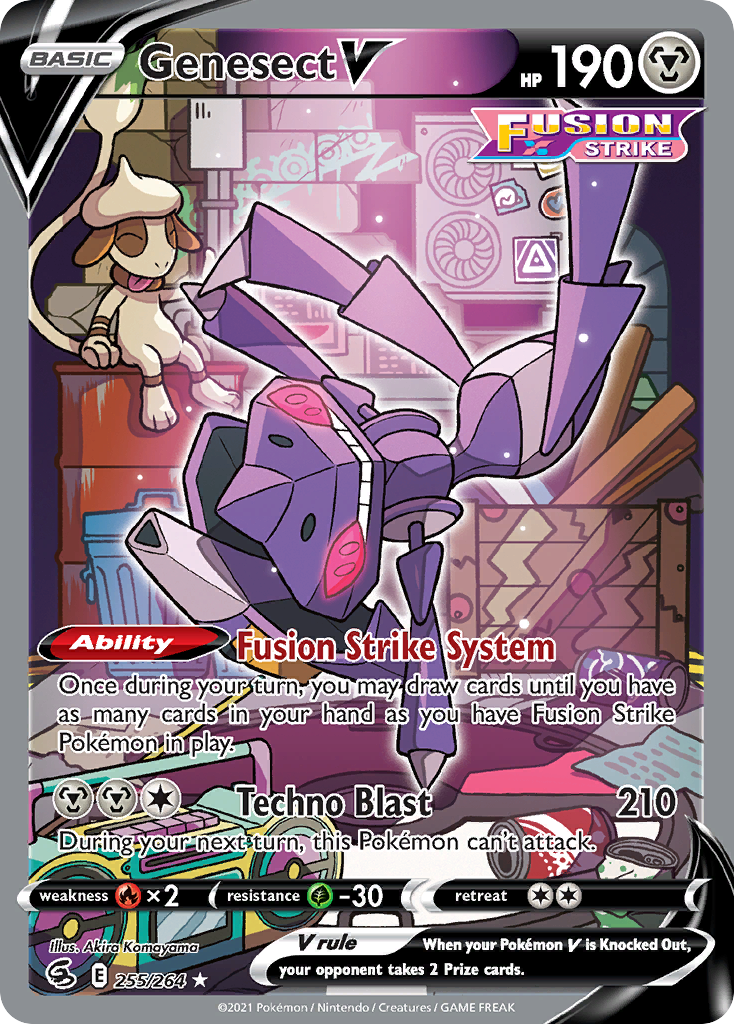 Genesect V 255/264 Ultra Rare Fusion Strike Pokemon Near Mint