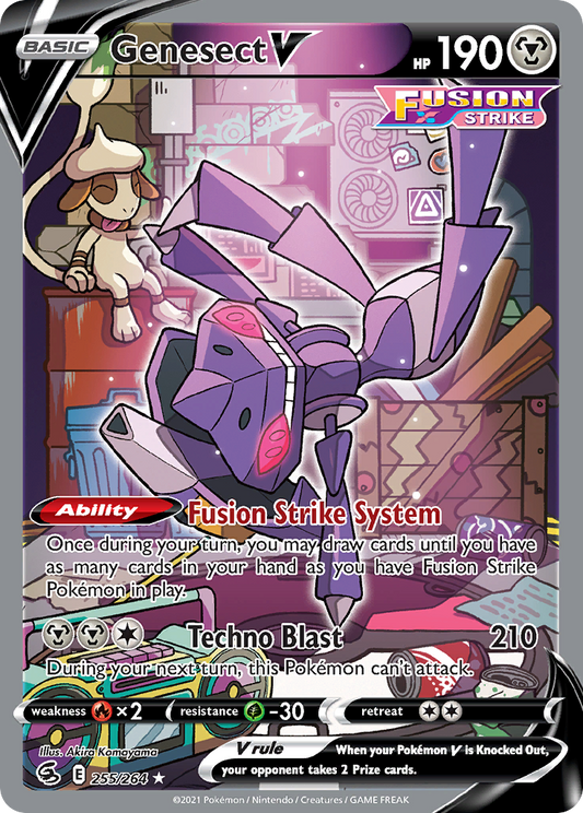 Genesect V 255/264 Ultra Rare Fusion Strike Pokemon Near Mint