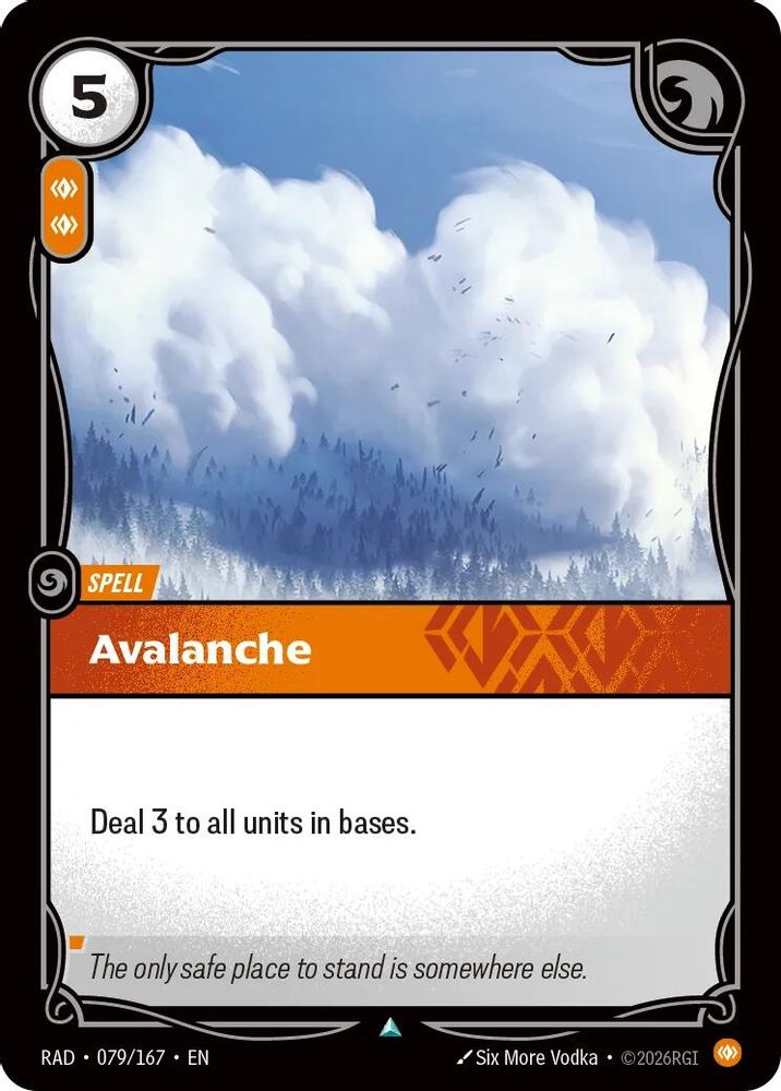 Avalanche 079/167 Uncommon Radiance Riftbound Near Mint