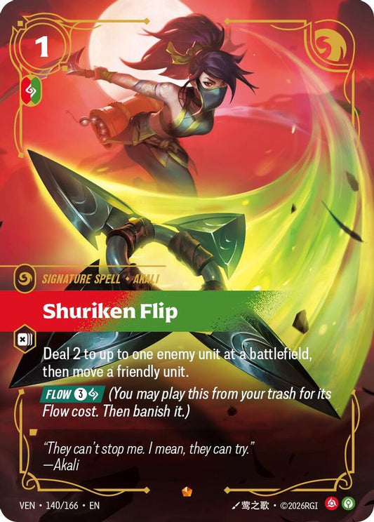 Shuriken Flip 140/166 Epic Vendetta Riftbound Foil Near Mint