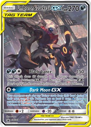 Umbreon & Darkrai GX - SM241 Holo Promo Sun & Moon Promo Pokemon Holo LP