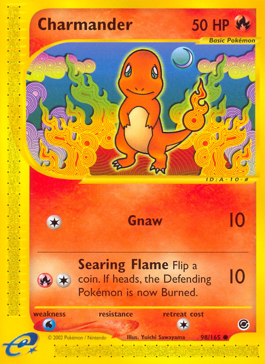 Charmander 98/165 Common Expedition Base Set Pokemon Lightly Played