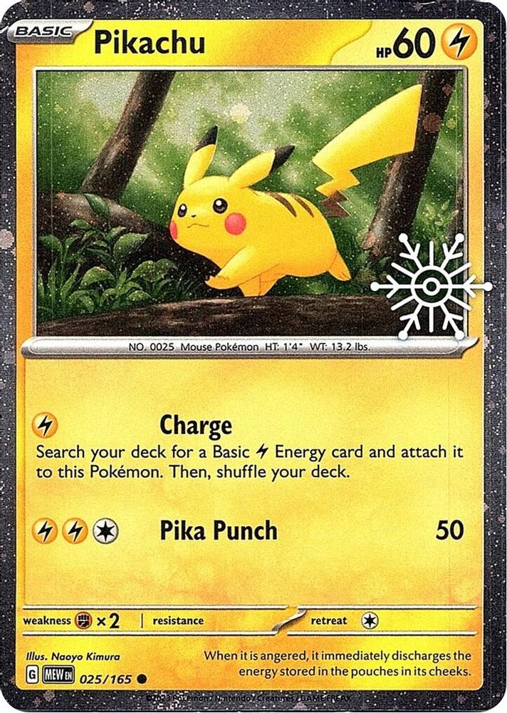 Pikachu (Holiday Calendar) 025/165 Holo Miscellaneous Cards  Pokemon NM
