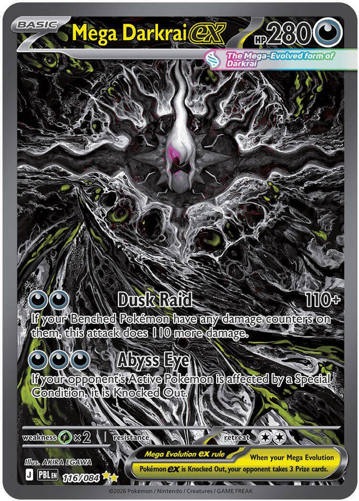 Mega Darkrai ex 116/084 Special Illustration Rare Pitch Black Pokemon Holo NM