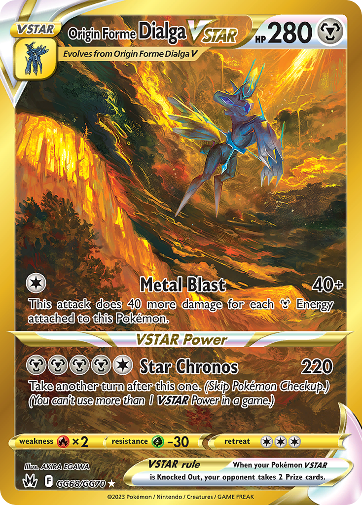 Origin Forme Dialga VSTAR GG68/GG70 Crown Zenith Galarian Gallery Pokemon NM
