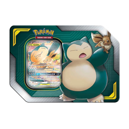 Pokemon - TAG TEAM Tin (Eevee & Snorlax-GX) (Rip in plastic)