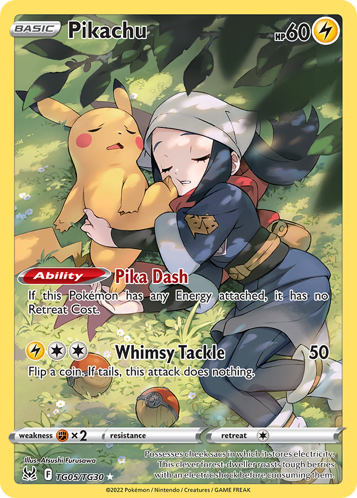 Pikachu TG05/TG30 Holo Lost Origin Trainer Gallery Pokemon NM