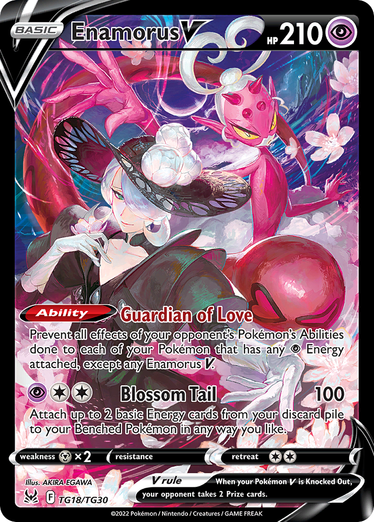 Enamorus V TG18/TG30 Holo V Rare Lost Origin Trainer Gallery Pokemon Near Mint