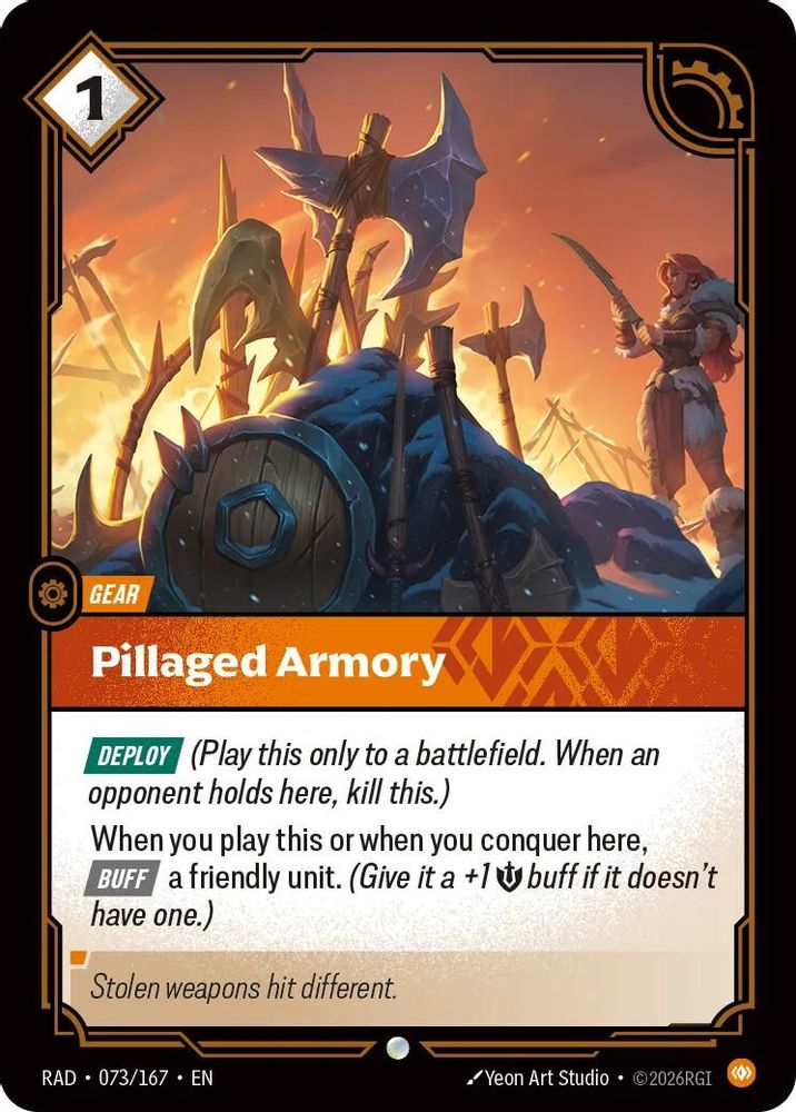 Pillaged Armory 073/167 Common Radiance Riftbound Near Mint