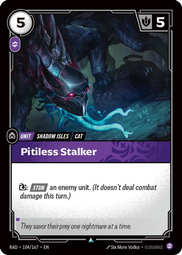 Pitiless Stalker 104/167 Uncommon Radiance Riftbound Near Mint