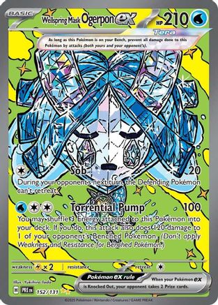 Wellspring Mask Ogerpon ex 152/131 Prismatic Evolutions Pokemon NM