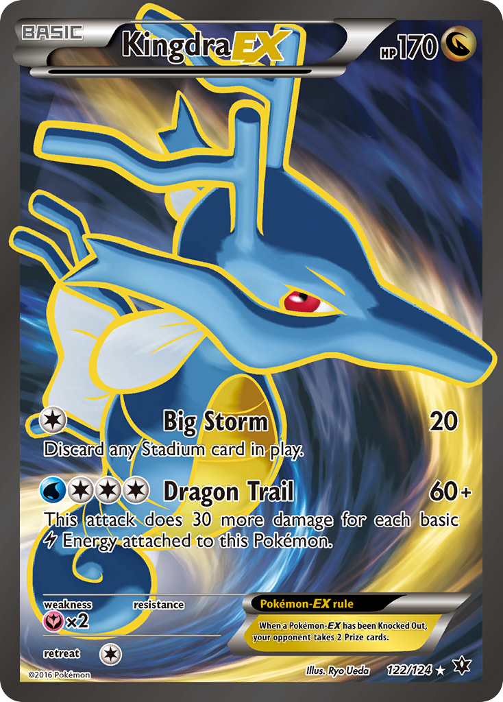 Kingdra EX 122/124 Ultra Rare Fates Collide Pokemon Lightly Played