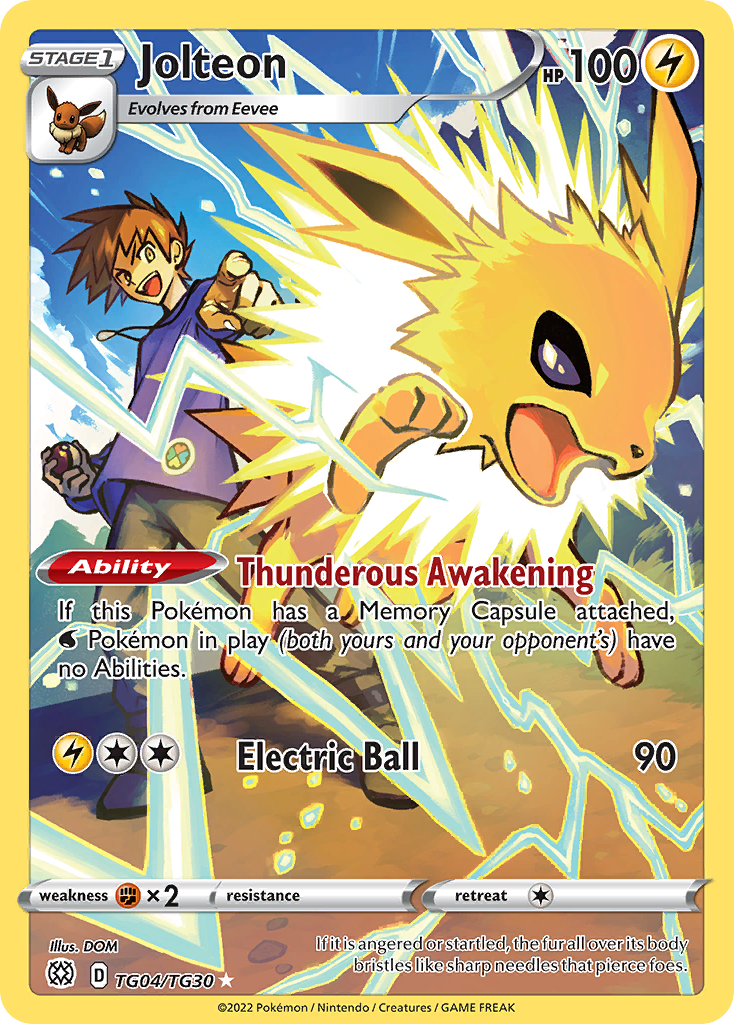 Jolteon TG04/TG30 Holo Brilliant Stars Trainer Gallery Pokemon NM