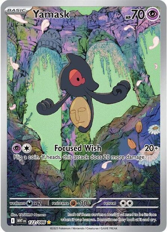 Yamask 122/086 Illustration Rare White Flare Pokemon Holo Near Mint