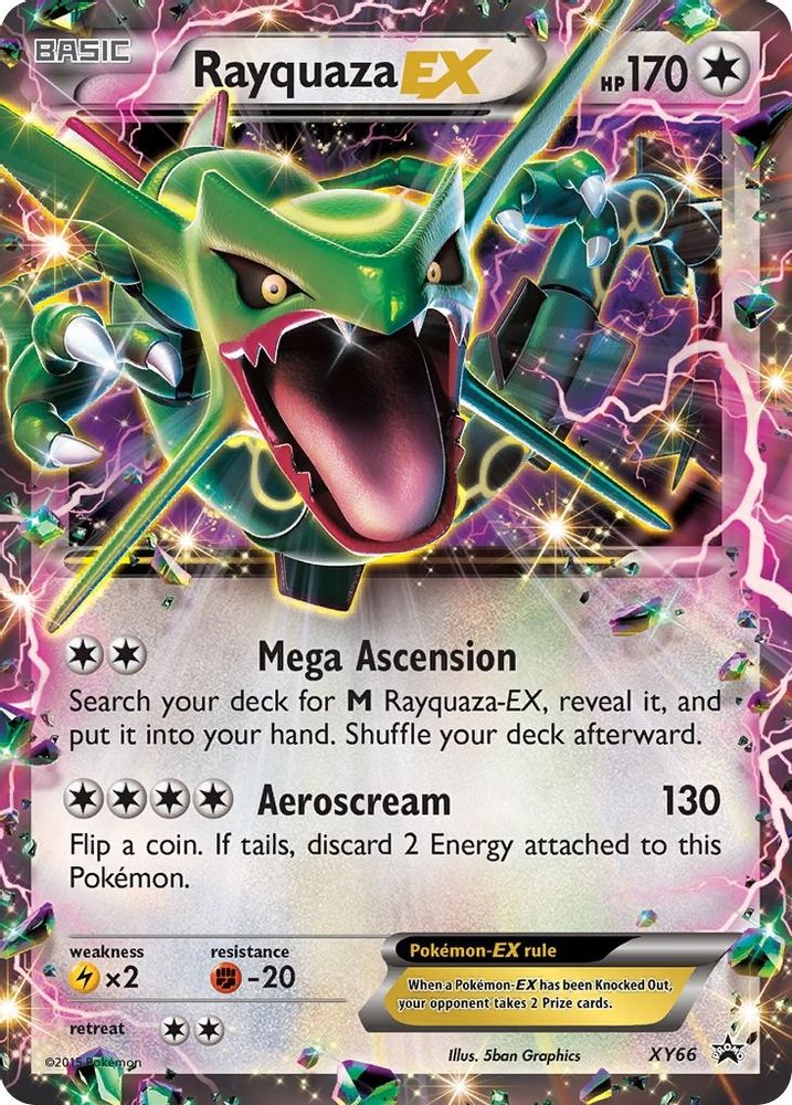 Rayquaza EX XY66 Holo Promo XY Promo Pokemon Heavily Played