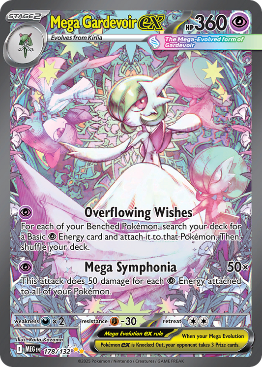Mega Gardevoir ex 178/132 Mega Evolution Pokemon Holo NM